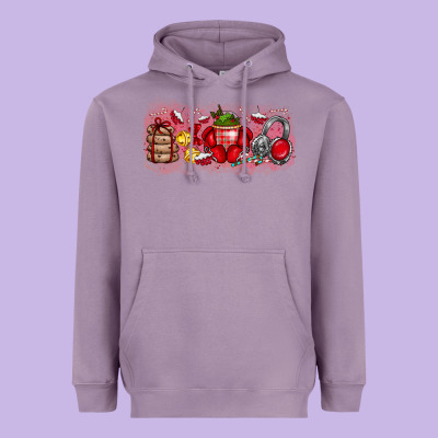 Merry Christmas Heavyweight Hoodie Designed By Cowhidedigitalart