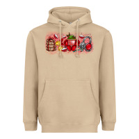 Mushroom Merry Christmas Heavyweight Hoodie - CowhideDigitalArt