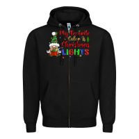 Black my favorite color is christmas lights Zipper Hoodie - BundleAndBundleShop