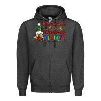 Charcoal Heather my favorite color is christmas lights Zipper Hoodie - BundleAndBundleShop