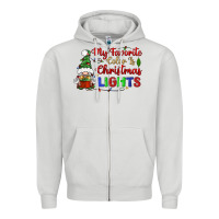 Dove Grey my favorite color is christmas lights Zipper Hoodie - BundleAndBundleShop