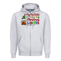 Heather Grey my favorite color is christmas lights Zipper Hoodie - BundleAndBundleShop