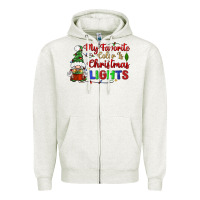 Oatmeal Heather my favorite color is christmas lights Zipper Hoodie - BundleAndBundleShop
