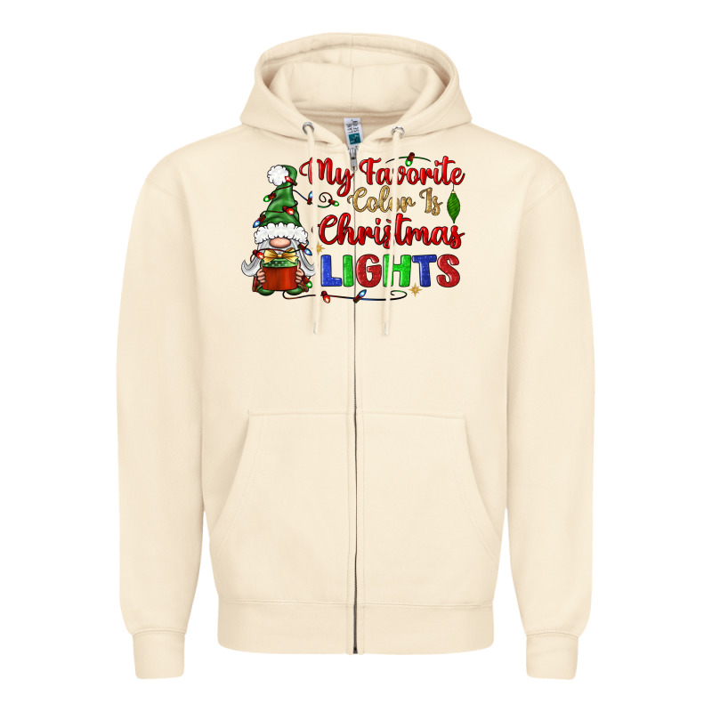 My Favorite Color Is Christmas Lights Zipper Hoodie by BundleAndBundleShop | Teevron