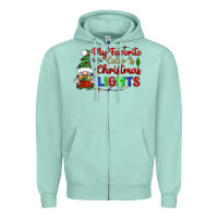 Seafoam my favorite color is christmas lights Zipper Hoodie - BundleAndBundleShop