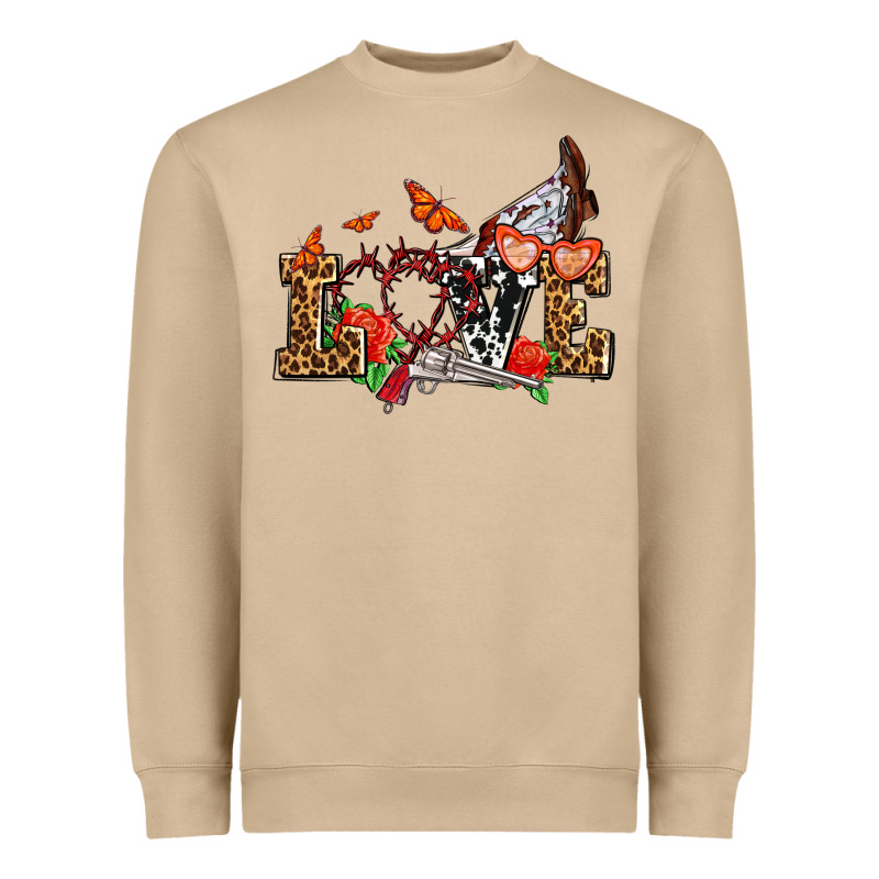 Western Love For Cowgirls Olivia Heavyweight Sweatshirt by OliviaCreatesArt | Teevron