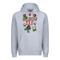 Heather Grey Daddy Elf Premium Hoodie - BundleAndBundleShop