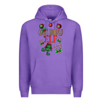 Purple Daddy Elf Premium Hoodie - BundleAndBundleShop