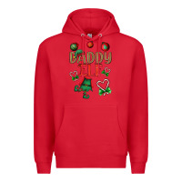 Red Daddy Elf Premium Hoodie - BundleAndBundleShop