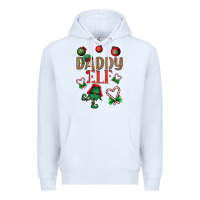 White Daddy Elf Premium Hoodie - BundleAndBundleShop