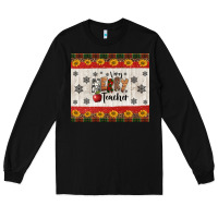 Black very merry teacher Long Sleeve Tee - Jasminsmagicworld