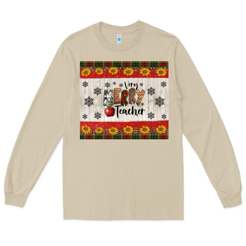 Very Merry Teacher Long Sleeve Tee by Jasminsmagicworld | Teevron