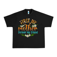 Black First My Mother Forever My Friend with Daisies Urban Heavy Tee - texasbilliewilder