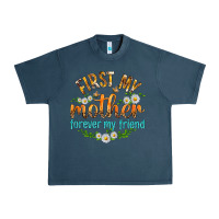Midnight Navy First My Mother Forever My Friend with Daisies Urban Heavy Tee - texasbilliewilder