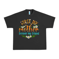 Pigment Black First My Mother Forever My Friend with Daisies Urban Heavy Tee - texasbilliewilder