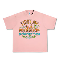 Salmon First My Mother Forever My Friend with Daisies Urban Heavy Tee - texasbilliewilder