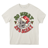 Cream so merry it's scary Heavy Core Tee - MaliasSmallBusiness