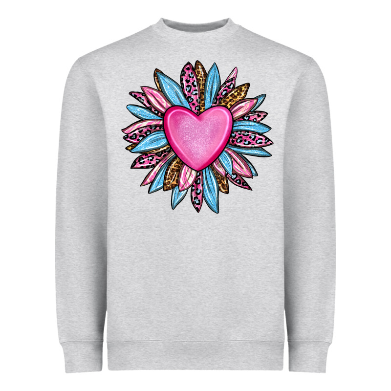 Valentine's Day Sunflower Olivia Heavyweight Sweatshirt by OliviaCreatesArt | Teevron