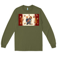 Army Green cartoon wizards Long Sleeve Tee - TumblerDesignByShophia