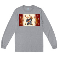 Heather Grey cartoon wizards Long Sleeve Tee - TumblerDesignByShophia