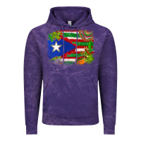 Cloud Purple Mexico and Puerto Rico flag Vintage Hoodie - texasbilliewilder