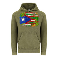 Vintage Olive Mexico and Puerto Rico flag Vintage Hoodie - texasbilliewilder