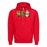 Red Halloween thanksgiving christmas coffee cups Zipper Hoodie - FaDigitalArtStudio