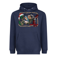 Navy joy Christmas Heavyweight Hoodie - CowhideDigitalArt
