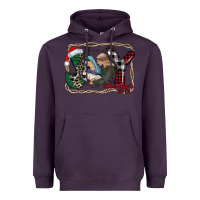 Plum joy Christmas Heavyweight Hoodie - CowhideDigitalArt