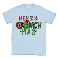 Dusty Blue Merry Grinch Mas Classic Tee - Bettercallsaul