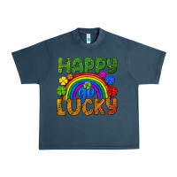 Midnight Navy Happy go lucky LGBTQ+ Urban Heavy Tee - NancyCooperArtShop