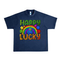 Navy Happy go lucky LGBTQ+ Urban Heavy Tee - NancyCooperArtShop