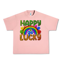 Salmon Happy go lucky LGBTQ+ Urban Heavy Tee - NancyCooperArtShop