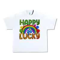 White Happy go lucky LGBTQ+ Urban Heavy Tee - NancyCooperArtShop