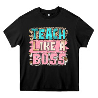 Black teach like a boss Heavy Core Tee - NancyCooperArtShop