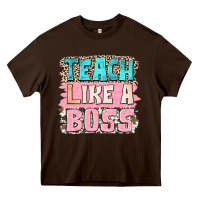 Chocolate Brown teach like a boss Heavy Core Tee - NancyCooperArtShop
