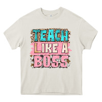 Cream teach like a boss Heavy Core Tee - NancyCooperArtShop