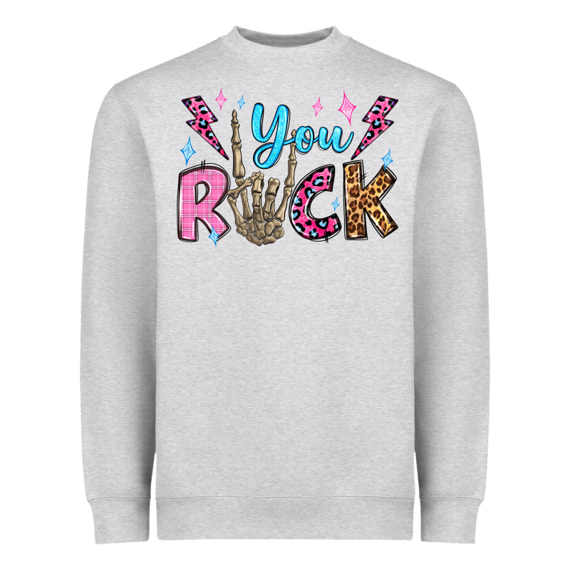 You Rock Valentine's Day Olivia Heavyweight Sweatshirt by OliviaCreatesArt | Teevron