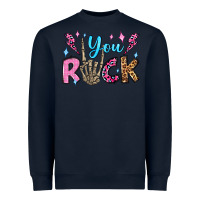 Navy you rock valentine's day olivia Heavyweight Sweatshirt - OliviaCreatesArt