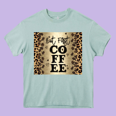 But First Coffee Heavy Core Tee Designed By Jahusdesignshop