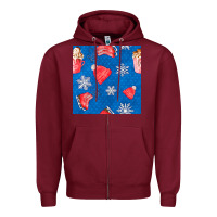 Winter  Snowflakes Hot Cocoa Ice Skating Shoes Zipper Hoodie | Teevron