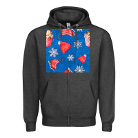 Charcoal Heather winter  snowflakes hot cocoa ice skating shoes Zipper Hoodie - FaDigitalArtStudio