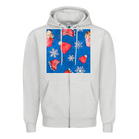 Dove Grey winter  snowflakes hot cocoa ice skating shoes Zipper Hoodie - FaDigitalArtStudio