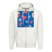 Oatmeal Heather winter  snowflakes hot cocoa ice skating shoes Zipper Hoodie - FaDigitalArtStudio