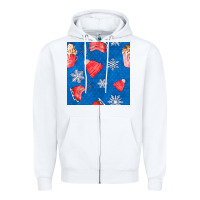 White winter  snowflakes hot cocoa ice skating shoes Zipper Hoodie - FaDigitalArtStudio