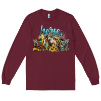 Burgundy Horse Mom Long Sleeve Tee - HowdyJamesFarm