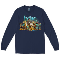 Navy Horse Mom Long Sleeve Tee - HowdyJamesFarm