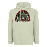Matcha Merry Christmas rainbow Heavyweight Hoodie - CowhideDigitalArt