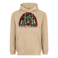 Mushroom Merry Christmas rainbow Heavyweight Hoodie - CowhideDigitalArt