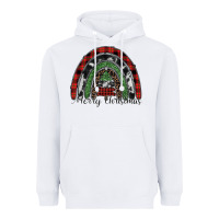 White Merry Christmas rainbow Heavyweight Hoodie - CowhideDigitalArt